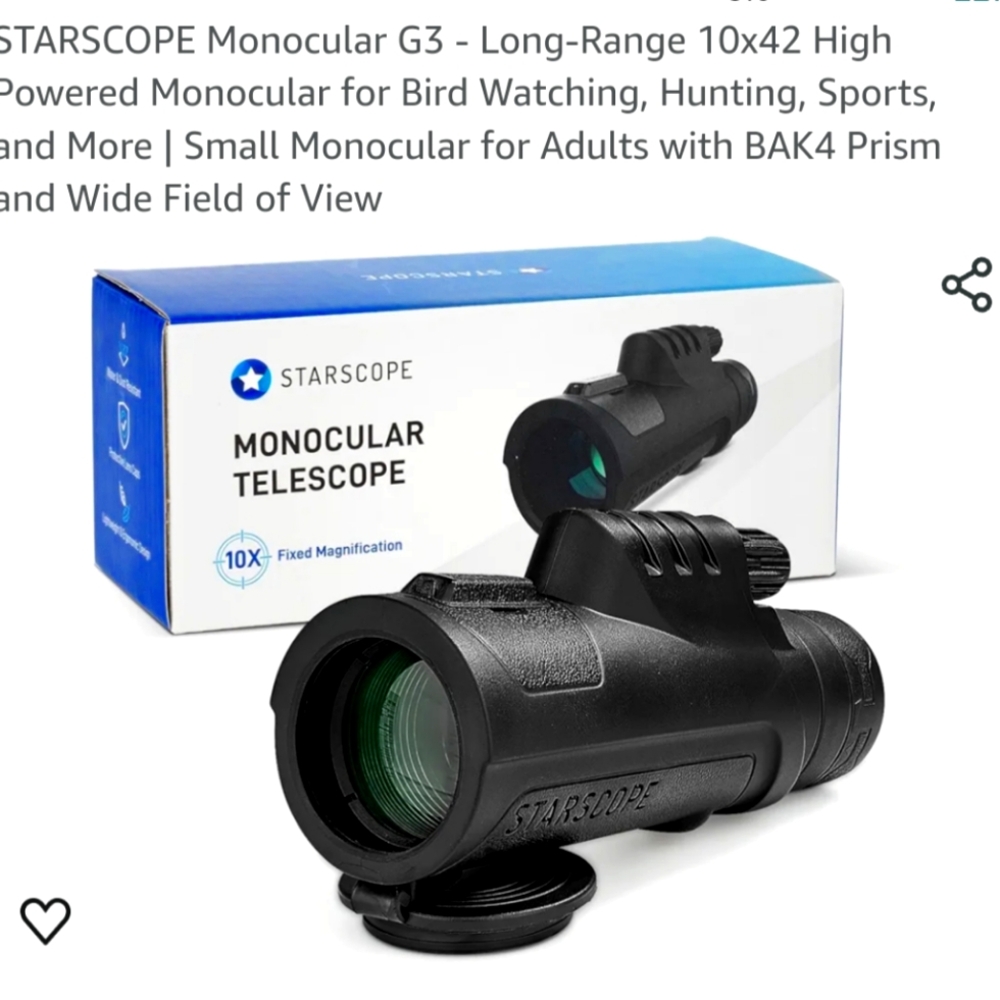 Starscope Monocular Telescope 10x42 High-powered Monocular New in Box